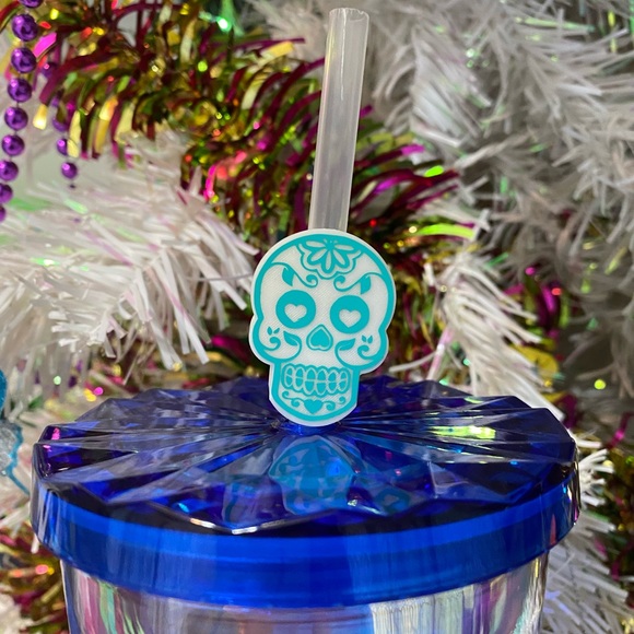 Sugar Skull Straw Toppers - Picture 3 of 6